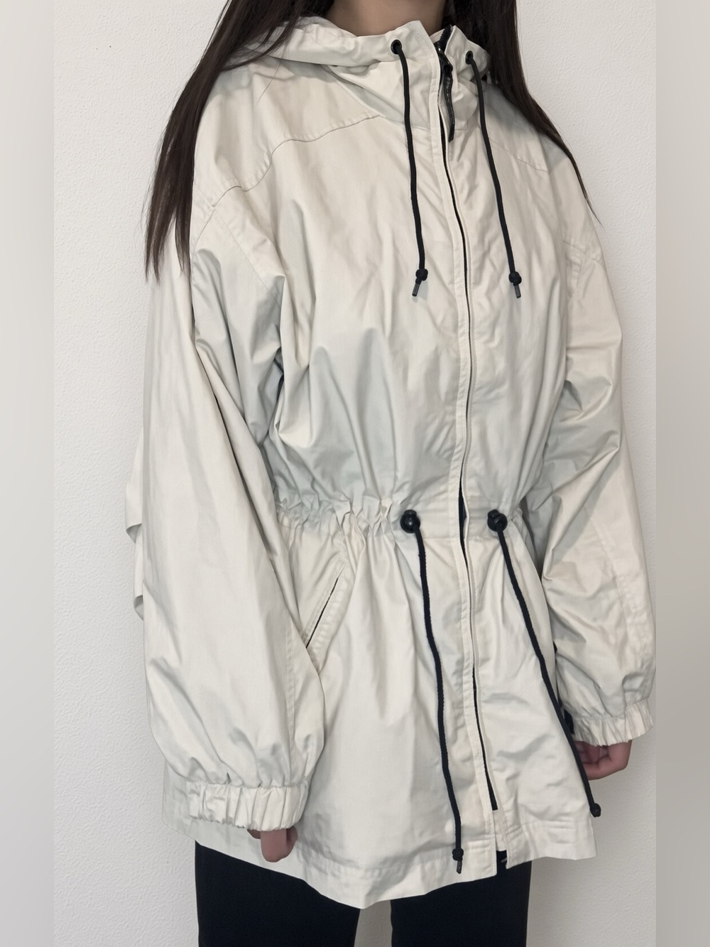 Pacific Trail Cream Hooded Utility Anorak Jacket - Size Large